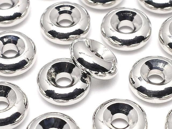 Metal parts Rondelle [4x2][5x2.5][6x3][8x3.5][10x4] Silver color 20pcs