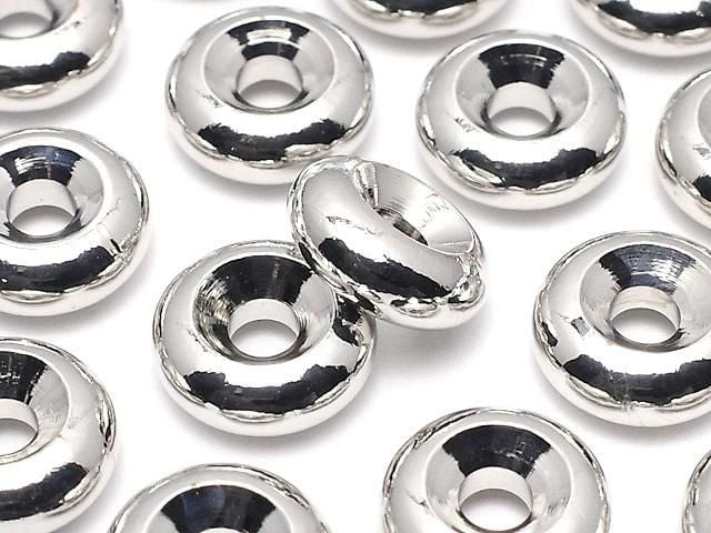 Metal parts Rondelle [4x2][5x2.5][6x3][8x3.5][10x4] Silver color 20pcs