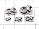 Metal parts Rondelle [4x2][5x2.5][6x3][8x3.5][10x4] Silver color 20pcs