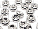 Metal parts Rondelle [4x2][5x2.5][6x3][8x3.5][10x4] Silver color 20pcs