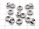 Metal parts Rondelle [4x2][5x2.5][6x3][8x3.5][10x4] Silver color 20pcs