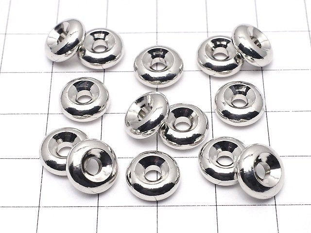 Metal parts Roundel [4x2][5x2.5][6x3][8x3.5][10x4] Silver color 20pcs