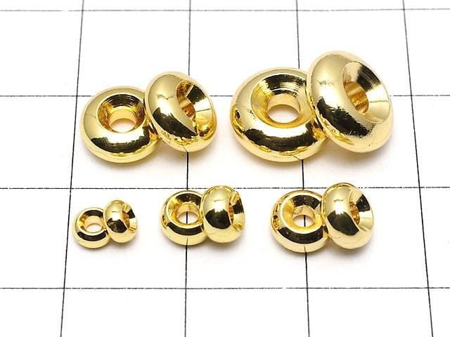 Metal parts Rondelle [4x2][5x2.5][6x3][8x3.5][10x4] Gold color 20pcs