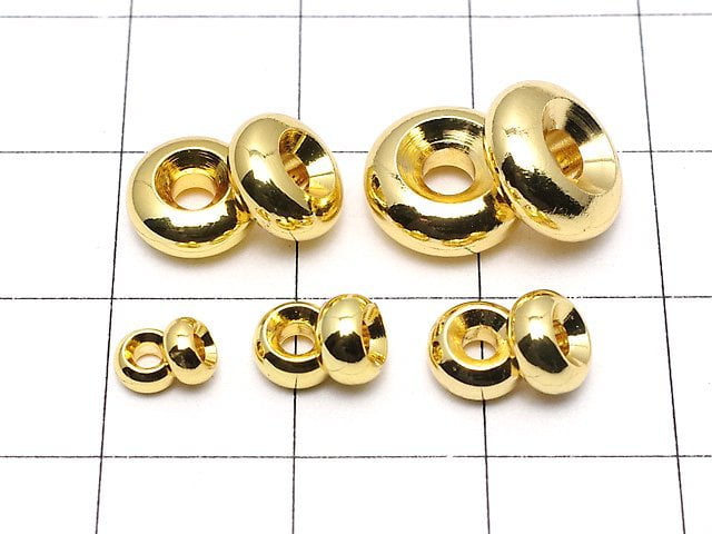 Metal parts Roundel [4x2][5x2.5][6x3][8x3.5][10x4] Gold color 20pcs