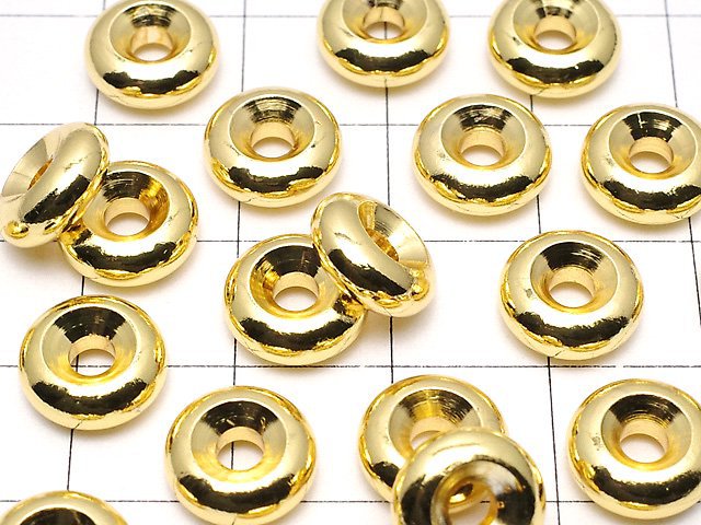 Metal parts Roundel [4x2][5x2.5][6x3][8x3.5][10x4] Gold color 20pcs