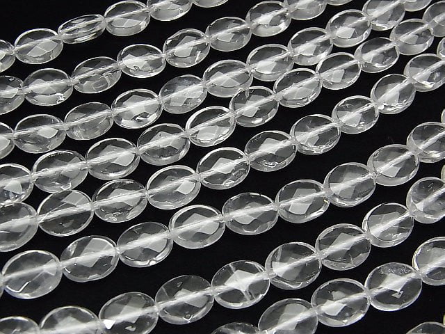 [Video] Crystal AA++ Faceted Oval 10x8x4mm half or 1strand beads (aprx.15inch/37cm)