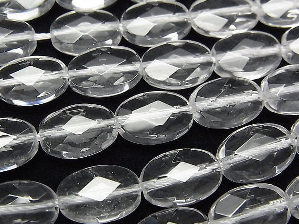 Crystal Quartz, Oval Gemstone Beads