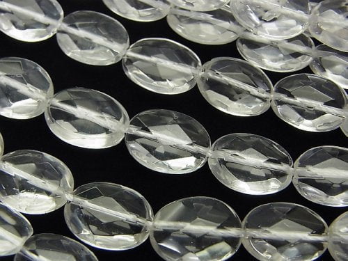 Crystal Quartz, Oval Gemstone Beads