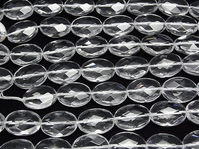 [Video] Crystal AAA - Faceted Oval 18 x 13 x 7 mm half or 1 strand beads (aprx.14 inch / 35 cm)