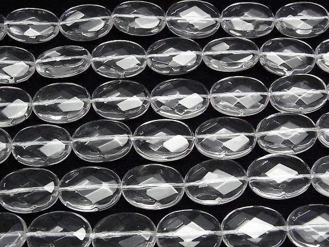 [Video] Crystal AAA Faceted Oval 20 x 15 x 7 mm 1/4 or 1strand beads (aprx.15 inch / 36 cm)