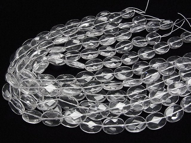 [Video] Crystal AAA Faceted Oval 20 x 15 x 7 mm 1/4 or 1strand beads (aprx.15 inch / 36 cm)