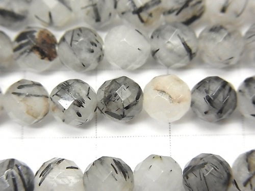 1strand $9.79! Tourmaline Quartz AA 64 Faceted Round 6 mm 1 strand beads (aprx.15 inch / 38 cm)