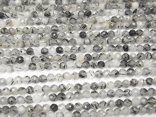 1strand $9.79! Tourmaline Quartz AA 64 Faceted Round 6 mm 1 strand beads (aprx.15 inch / 38 cm)