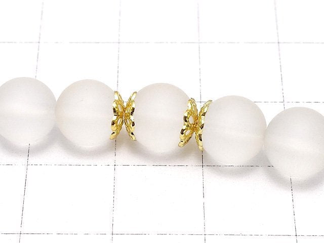 Metal parts bead cap 6x6x1.3mm gold color 10pcs