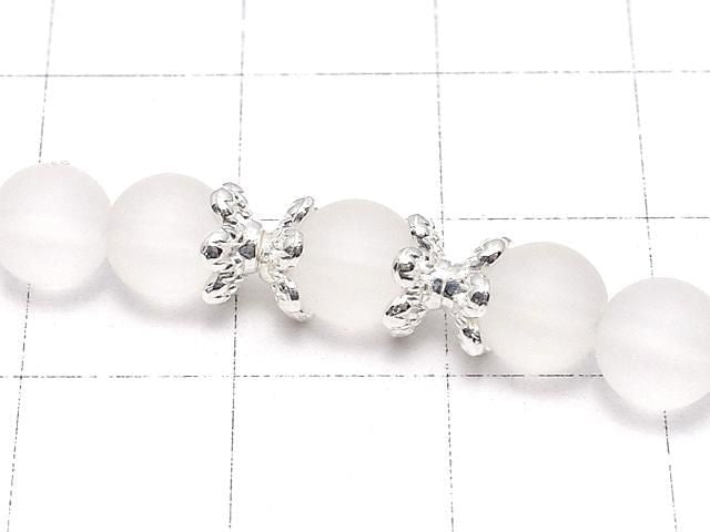 Metal parts bead cap 6x6x2mm silver color 10pcs
