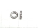 Metal Rondelle 9x9x2mm Silver (with CZ) 3pcs