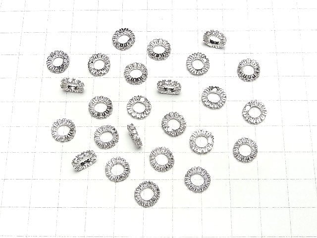 Metal Parts Roundel 9 x 9 x 2 mm Silver Color (with CZ) 3pcs $3.79!