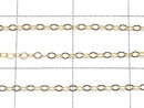 14KGF Flat Cable Chain 1.0mm 10cm