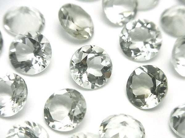 [Video]High Quality Green Amethyst AAA Loose stone Round Faceted 10x10mm 3pcs