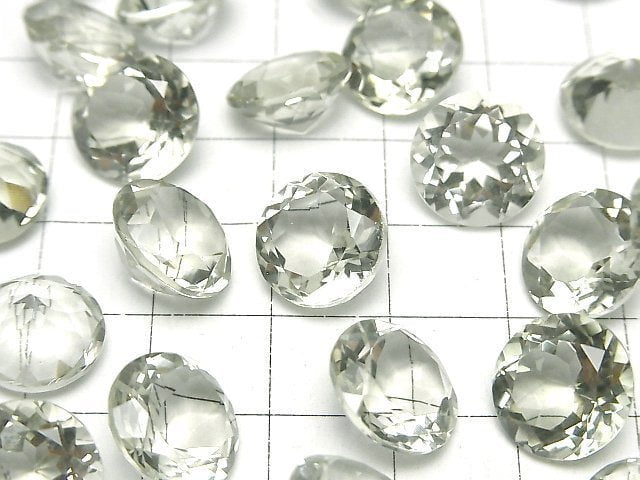 [Video]High Quality Green Amethyst AAA Loose stone Round Faceted 12x12mm 2pcs