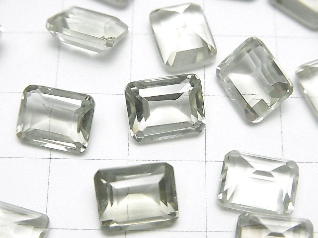 [Video]High Quality Green Amethyst AAA Loose stone Rectangle Faceted 10x8mm 2pcs