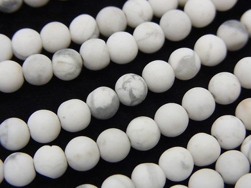 1strand $3.79! Frost Howlite Magnesite Round 4mm 1strand (aprx.15inch / 37cm)