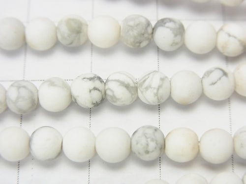 1strand $3.79! Frost Howlite Magnesite Round 4mm 1strand (aprx.15inch / 37cm)