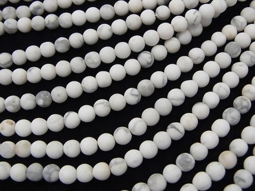 1strand $3.79! Frost Howlite Magnesite Round 4mm 1strand (aprx.15inch / 37cm)