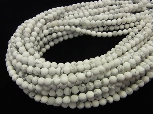 1strand $4.79! Frost Howlite Magnesite Round 6mm 1strand beads (aprx.15inch / 35cm)