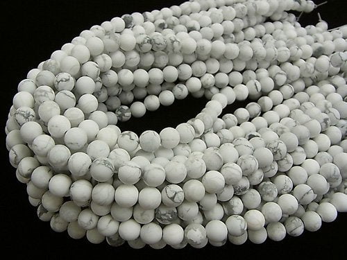 1strand $5.79! Frost Howlite Magnesite Round 8mm 1strand beads (aprx.15inch / 37cm)