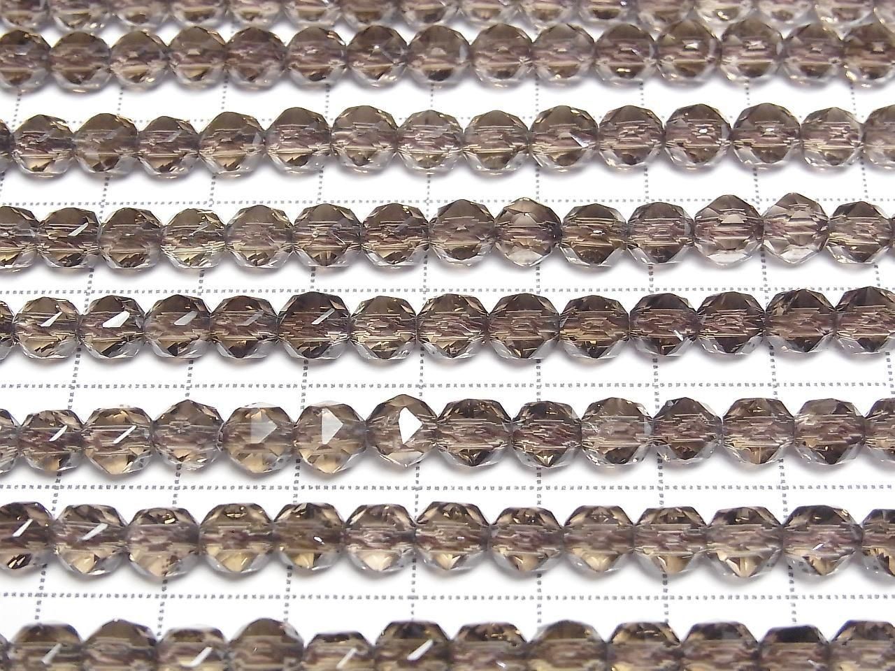 Haute qualité ! Quartz Fumé AAA à facettes étoilées rondes 6 mm 1/4 ou 1 brin de perles (environ 15 pouces/38 cm)