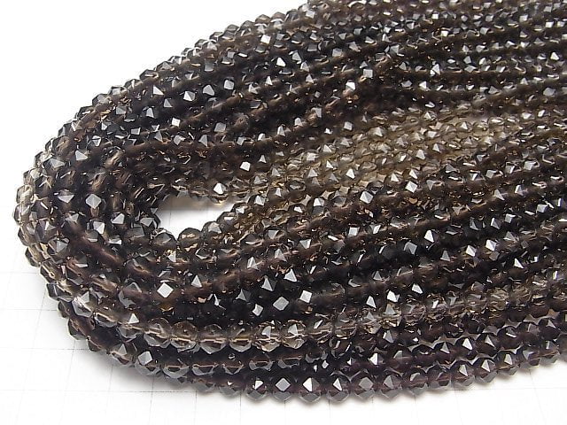 High Quality! Smoky Quartz AAA Star Faceted Round 6mm 1/4 or 1strand beads (aprx.15inch/38cm)