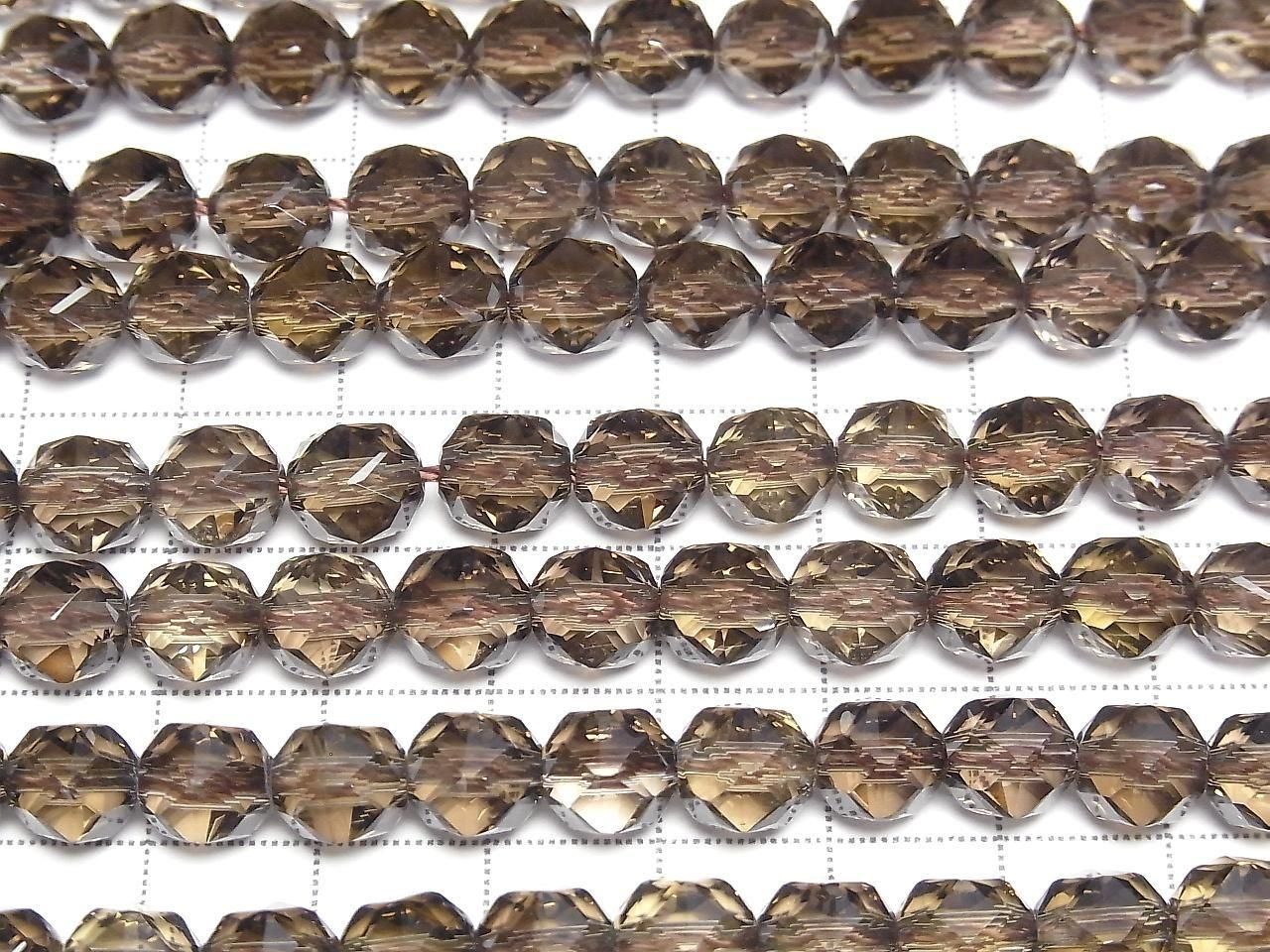 Haute Qualité ! Quartz Fumé AAA Rond Facetté Étoile 8mm 1/4 ou 1 fil de perles (env. 15 pouces/38cm)