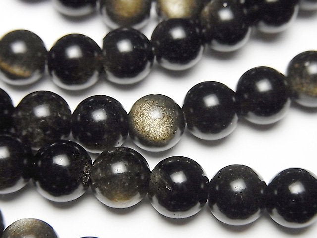 Obsidian, Round Gemstone Beads