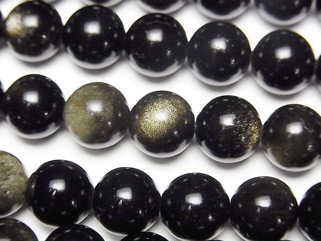 Obsidian, Round Gemstone Beads