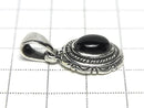 Onyx  Oval Pendant 22.5x15.5x7mm Silver925  1pc