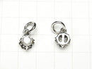 Silver925 charm with Cubic Zirconia 8x8x5mm 1pc