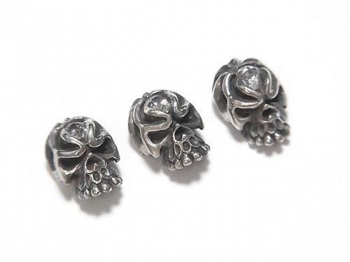 Silver925 Champagne with CZ, 8x7x7mm [Clear] 1pc