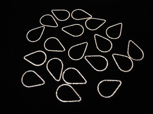 14KGF Component Teardrop shape 20x14mm Hammer pattern 1pc