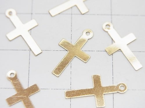 14KGF Charm 14x8mm Cross 1pc