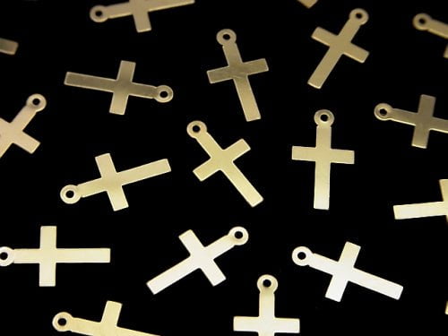 14KGF Charm 14x8mm Cross 1pc