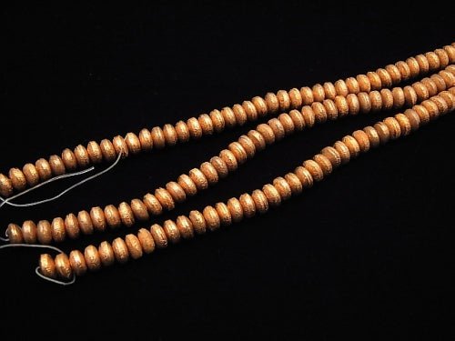 Copper  Roundel  7x7x4mm half or 1strand beads (aprx.7inch/18cm)