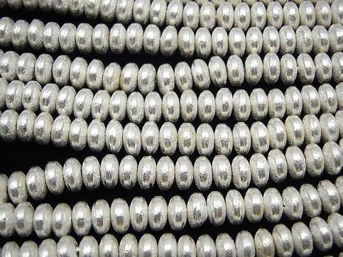 Copper Rondelle 7x7x4mm Silver half or 1strand beads (aprx.7inch/18cm)