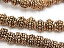 Copper  Rondelle 8x8x6mm Oxidized Finish  half or 1strand beads (aprx.7inch/18cm)