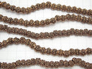 Copper  Rondelle 8x8x6mm Oxidized Finish  half or 1strand beads (aprx.7inch/18cm)