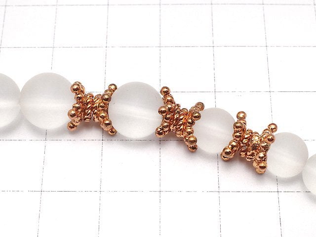 Copper Bead cap 8x8x4mm 1/4 or 1strand beads (aprx.7inch/18cm)