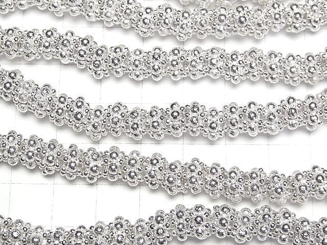Copper Rondelle 10 x 10 x 5 mm Silver Coating half or 1 strand beads (aprx.7 inch / 18 cm)