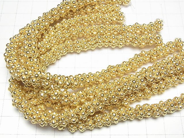 Copper  Rondelle 7.5x7.5x5mm 18KGP half or 1strand beads (aprx.7inch/18cm)