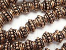 Copper  Rondelle 7x7x6mm Oxidized Finish  half or 1strand beads (aprx.7inch/18cm)