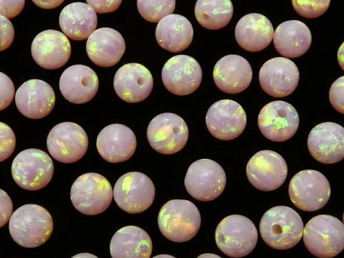 Kyoto Opal Round 4 mm [light pink] Half Drilled Hole 2 pcs $6.79!